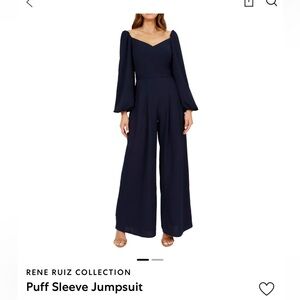 Rene Ruiz collection navy blue jumpsuit nwt size 18